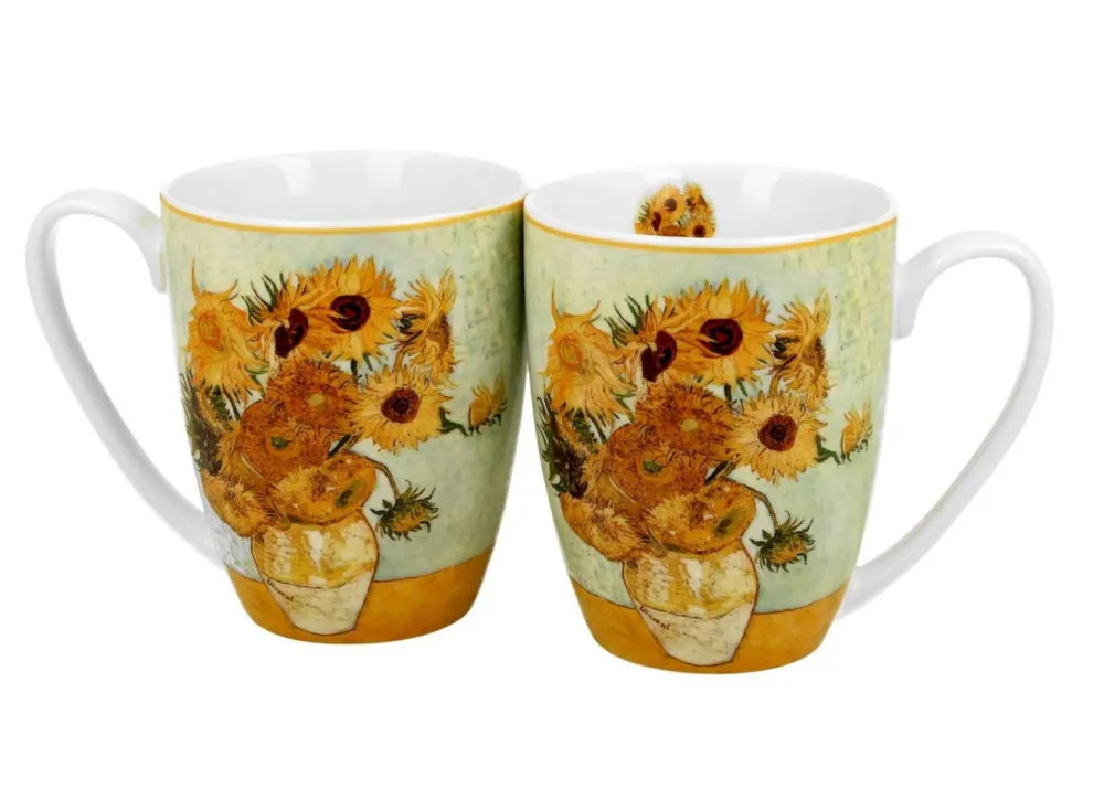 Komplet 2 kubków Van Gogh Sunflowers 350 ml * Duo Outlet