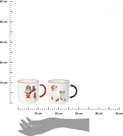 Komplet kubków z motywem świątecznym wzór 2 - Bałwanek * Excellent Houseware