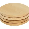 Komplet 4 okrągłych podstawek bambusowych * Excellent Houseware