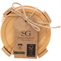 Komplet 6 podstawek bambusowych na blat * Secret de Gourmet New