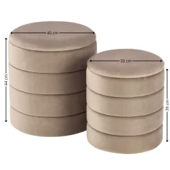 Komplet 2 puf PACHO beżowy * Halmar Sale