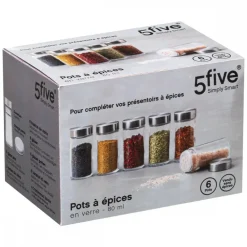 Komplet 6 szklanych przyprawników * 5five Simply Smart Outlet