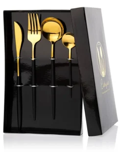 Komplet sztućców Lijo Black 4 elem. * HowHomely Outlet