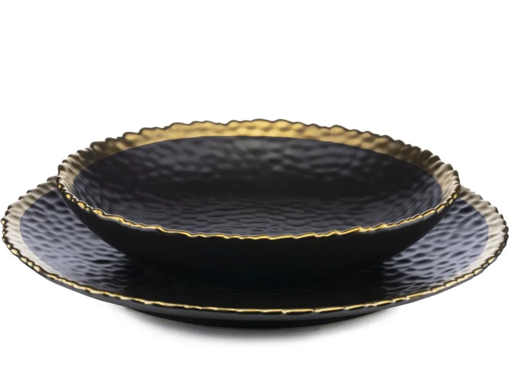 Komplet 2 talerzy Kati Black Gold * HowHomely Sale