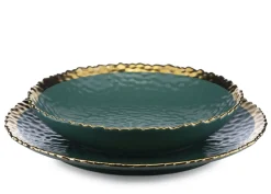 Komplet 2 talerzy Kati Green Gold * HowHomely New