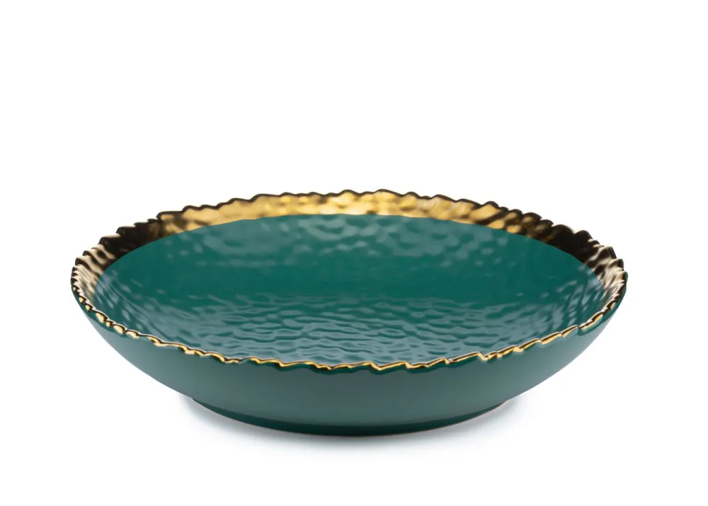 Komplet 2 talerzy Kati Green Gold - mały * HowHomely Discount