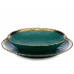 Komplet 2 talerzy Kati Green Gold - mały * HowHomely Discount