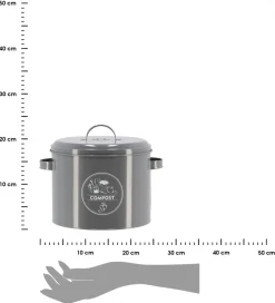 Kompostownik kuchenny z filtrem szary * Esschert Design Sale