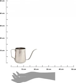 Konewka ozdobna srebrna stalowa 0,5L