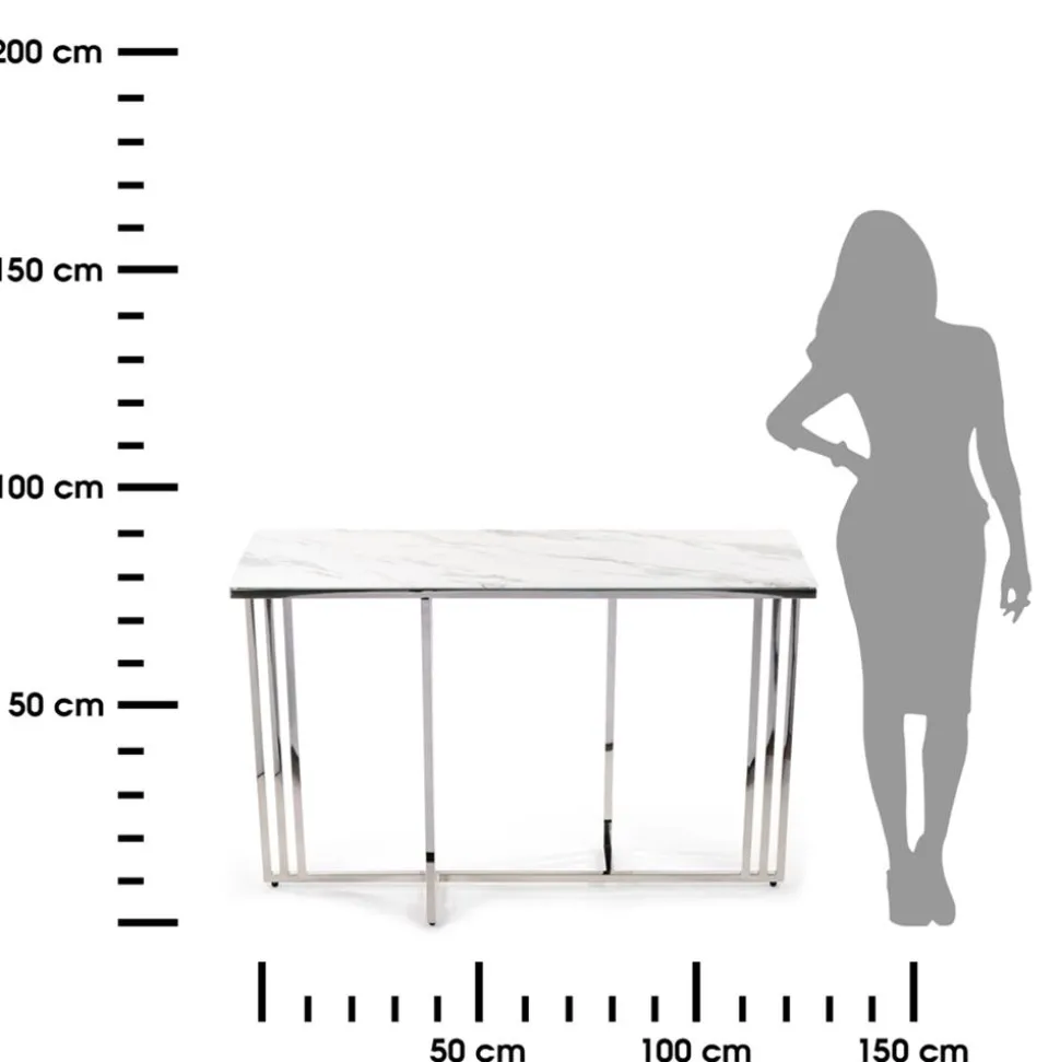 Konsola Amagat Silver White 120 cm