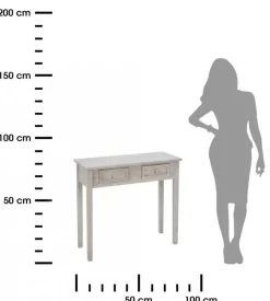 Konsola Charme Grey z 2 szufladami