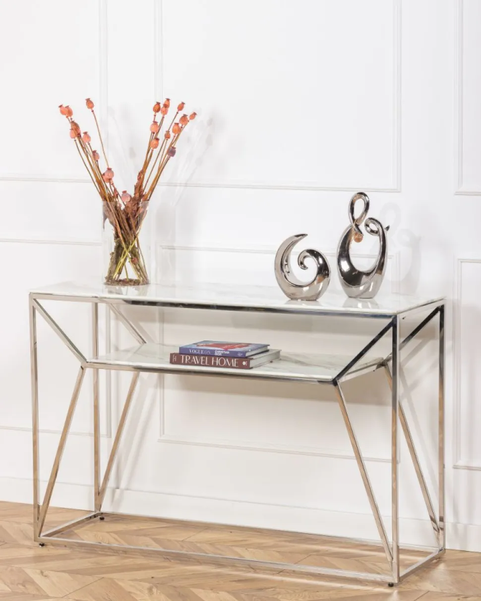 Konsola Farasin Silver White 120 cm