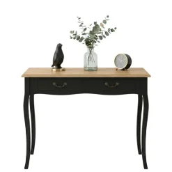 Konsola z 2 szufladami Chrysa Black