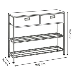 Konsola z 2 szufladami Tissa 100 cm beż