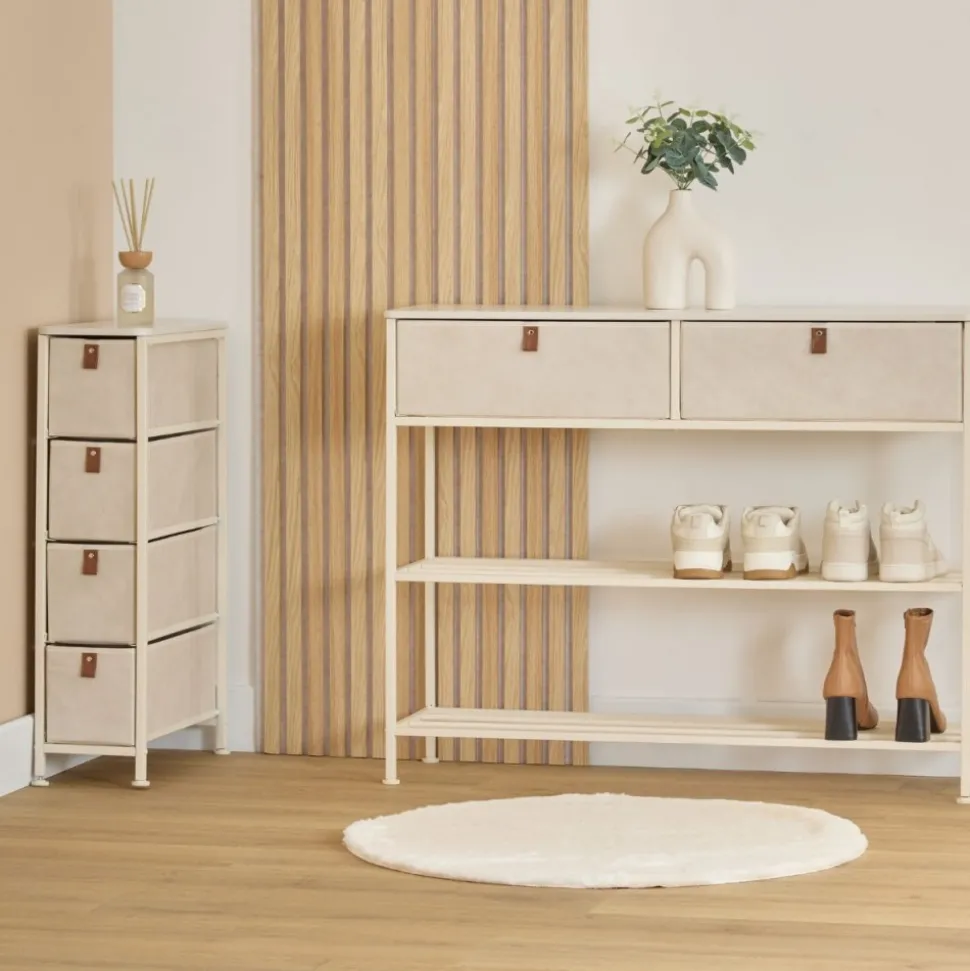 Konsola z 2 szufladami Tissa 100 cm beż