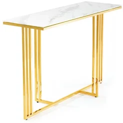 Konsola Amagat Gold White 120 cm * HowHomely Sale