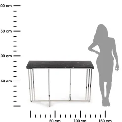 Konsola Amagat Silver Black 120 cm * HowHomely