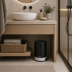 Kosz na śmieci do łazienki 6 L Tone Lab czarny