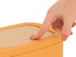 Kosz na śmieci 5L matowy musztardowy