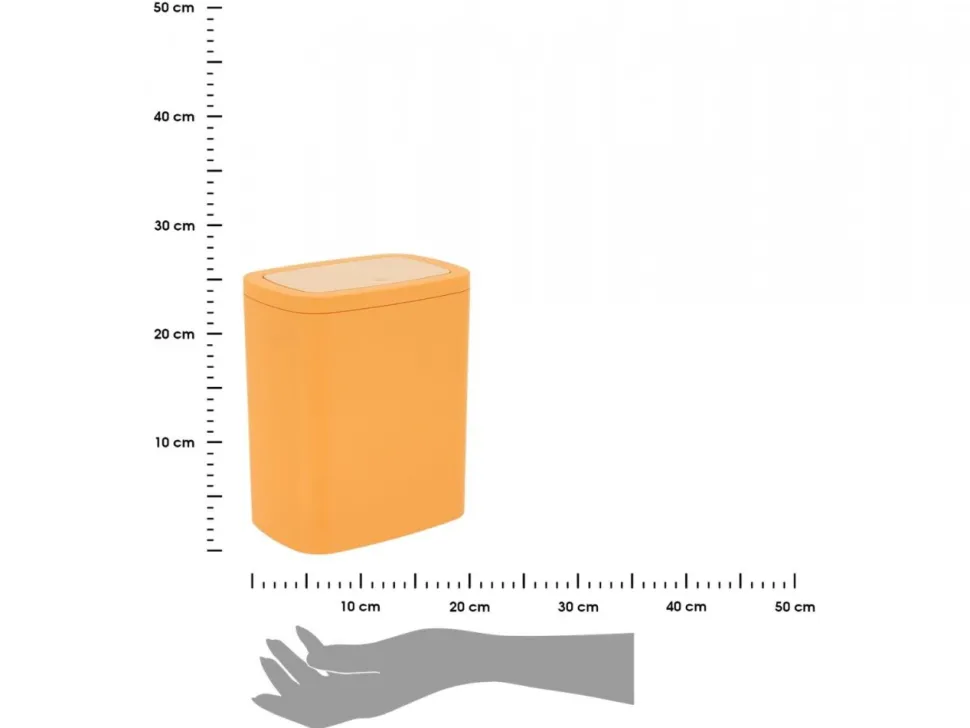 Kosz na śmieci 5L matowy musztardowy