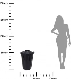 Kosz na śmieci 40L z pokrywą antracytowy