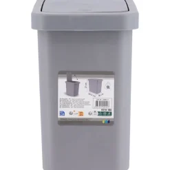 Kosz na śmieci prostokątny 8L szary