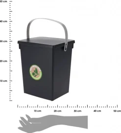 Kosz na śmieci z pokrywą antracyt 5,5 L