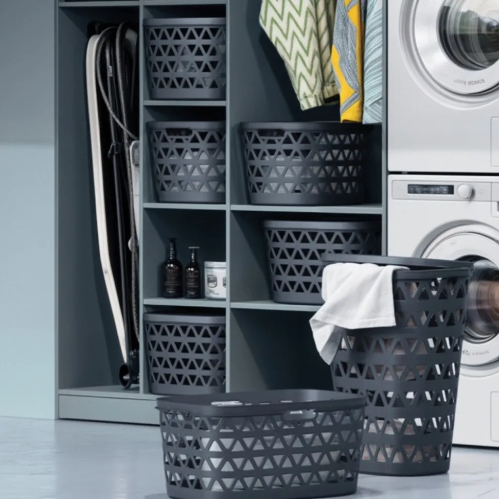 Kosz na pranie CURVER Oceana antracytowy 45 l