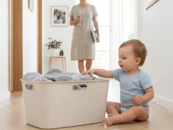 Kosz na pranie CURVER Softex kremowy 45 l