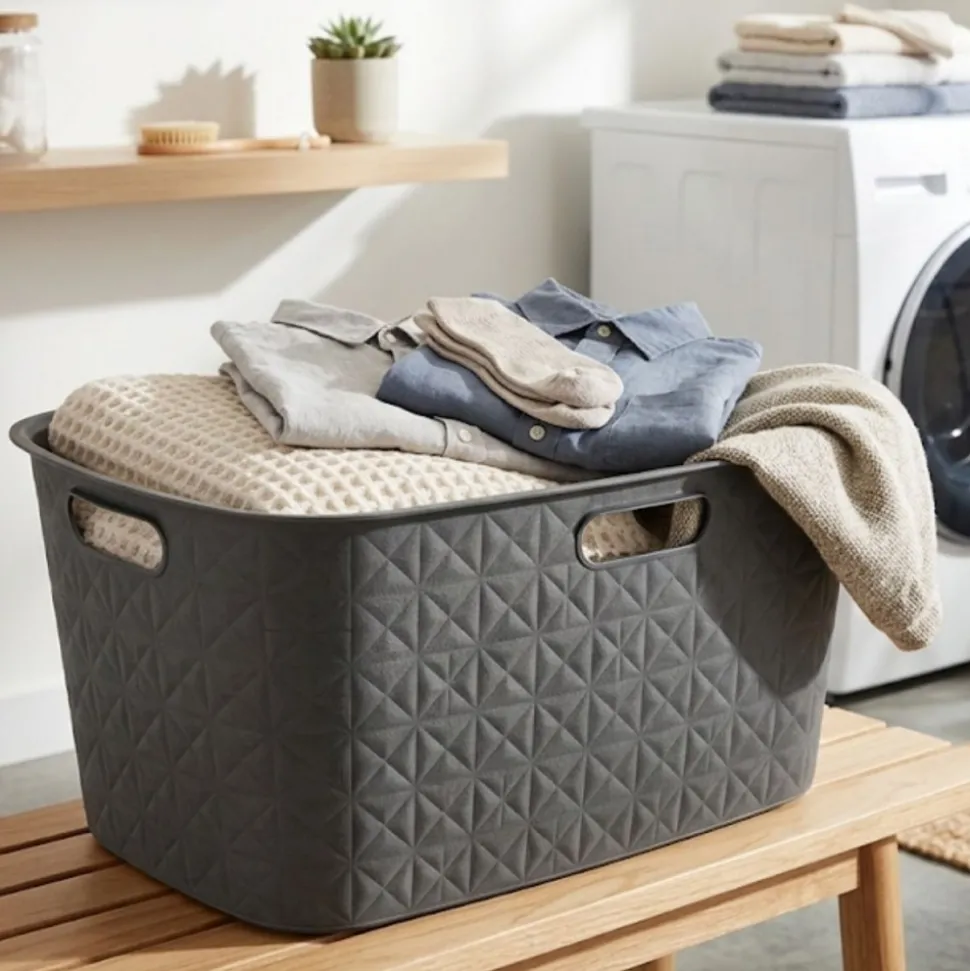 Kosz na pranie CURVER SOFTEX ciemny szary 45 L