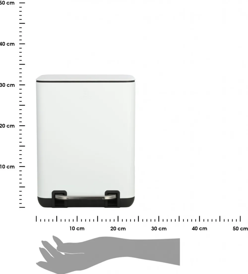 Kosz łazienkowy 6 L Cubic biały * Estia Discount