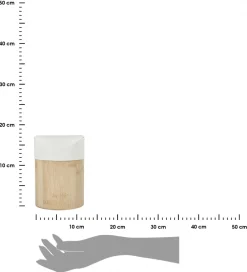 Kosz bambusowy Noya z pokrywką 1L biały * HowHomely Discount