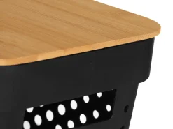 Kosz do przechowywania 12 cm czarny * KINVARA Discount