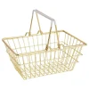 Kosz druciak złoty z rączką * H&S Decoration Clearance