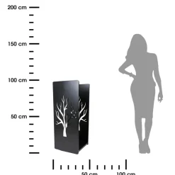 Kosz na drewno z wyciętym wzorem Drzewo 100 cm * Dąstal