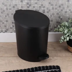 Kosz na śmieci 4 L czarny z pedałem i pokrywą * TENDANCE Best