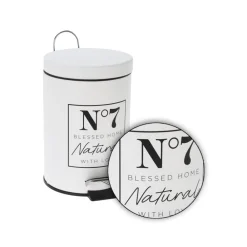 Kosz na śmieci metalowy biały 3L * H&S Decoration Online