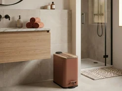 Kosz na śmieci z akacjową pokrywą 5 L miedziany * TENDANCE Sale