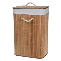 Kosz na pranie bambusowy brąz 60x40x30 * Storage Solutions Clearance