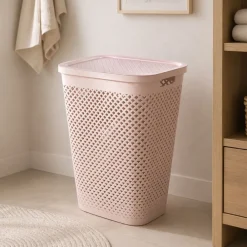 Kosz na pranie PURE różowy 55 L * CURVER Online