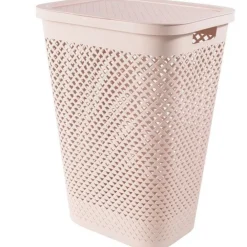Kosz na pranie PURE różowy 55 L * CURVER Online
