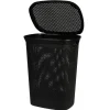 Kosz na pranie czarny z pokrywą 60 L * Storage Solutions Clearance