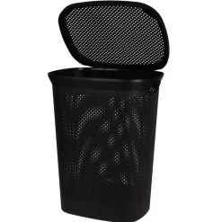 Kosz na pranie czarny z pokrywą 60 L * Storage Solutions Clearance
