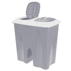 Kosz pojemnik na śmieci 2x25L szary * H&S Decoration Discount