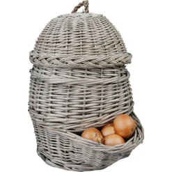 Kosz wiklinowy na warzywa i owoce z pokrywką h34,5 cm * Esschert Design Sale