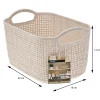 Koszyk do przechowywania beżowy 24x16xh14 cm * Storage Solutions Outlet