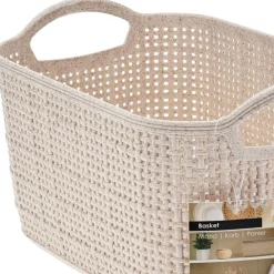 Koszyk do przechowywania beżowy 24x16xh14 cm * Storage Solutions Outlet