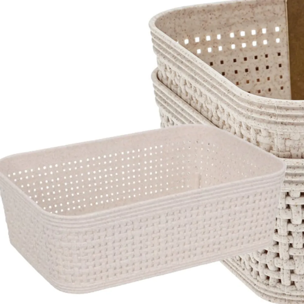 Koszyki do przechowywania 2 szt beżowe 19x13x6 cm * Storage Solutions Hot