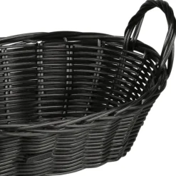 Koszyk na pieczywo i owoce czarny z uchwytami 29x18x13 cm * Kesper