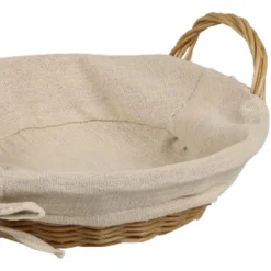 Koszyk na pieczywo okrągły z wkładką materiałową 23x6 cm * Kesper
